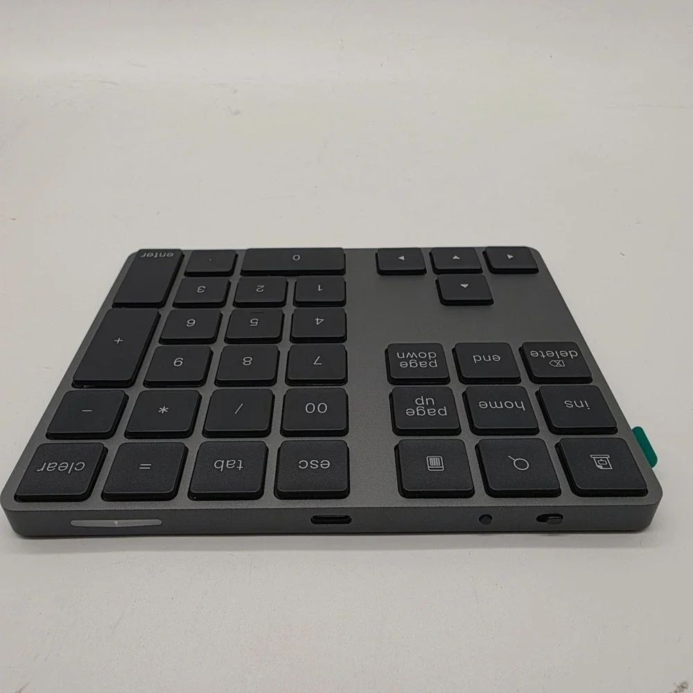 Lekvey Bluetooth Numeric Keypad Wireless Rechargeable Aluminum Number Pad Gray